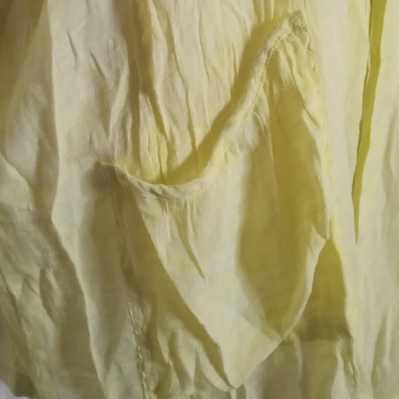 Anthropologie Saturday Sunday Light Yellow Slouchy Gauzy Blouse Cover Up Small - Picture 8 of 8